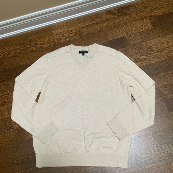 RW&CO. Long-Sleeve V-Neck Pullover Sweater Cream Men’s Size XL BRAND NEW - Picture 8 of 12